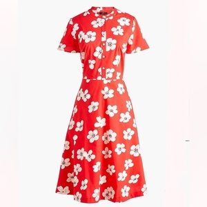 J.Crew button-down shirtdress in cherry blossom print